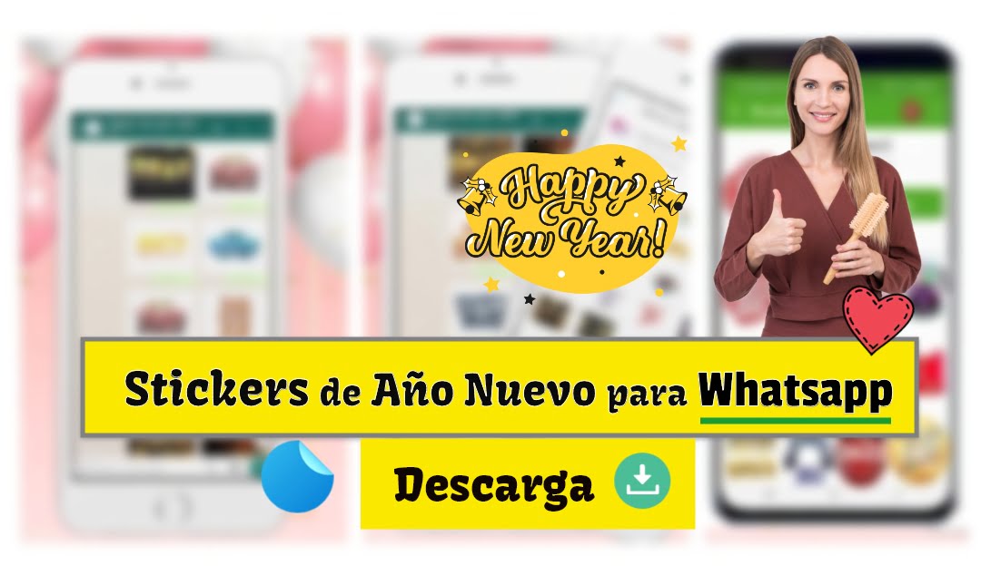 Descarga stickers de Año Nuevo para Whatsapp